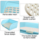 Large Rabbit Litter Box Drawer Corner Toilet for Chinchillas Hamsters Small Pets - Blue