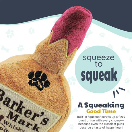 Dog Squeaky Toy Plush Wine Bottle Stuffed Chew Toy Sound Pet Play Supplies Use
