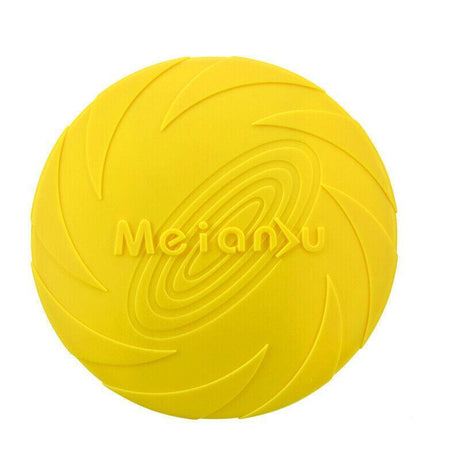 Frisbee Toy for Dogs Outdoor Fetch Training Soft Rubber Pet Flying Disc 18cm - Blue