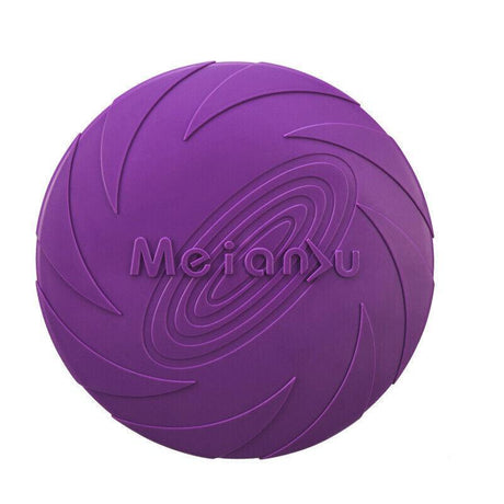 Frisbee Toy for Dogs Outdoor Fetch Training Soft Rubber Pet Flying Disc 18cm - Green