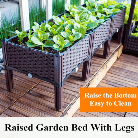 Outdoor Rectangular Balcony Vegetable Planter Box Garden Flower Planting