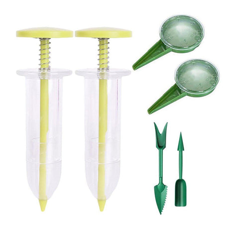 6PCS Garden Seeder Set Mini Seed Planting Tools Manual Seeder for Gardening - Red