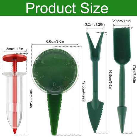 6PCS Garden Seeder Set Mini Seed Planting Tools Manual Seeder for Gardening - Yellow Green