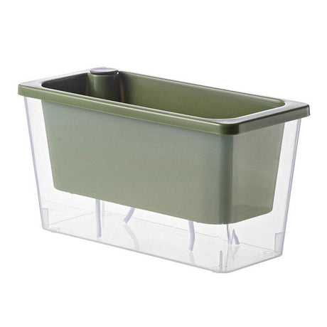 Balcony Vegetable Pot Planter Lazy Self Priming Flower Pot for Indoor Gardening - White