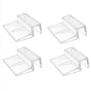 4Pcs Aquarium Fish Tank Glass Cover Support Holder Acrylic Clip Bracket 6/8/10/12mm - 6mm