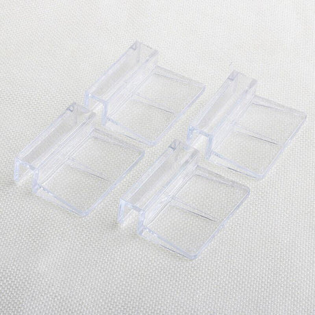4Pcs Aquarium Fish Tank Glass Cover Support Holder Acrylic Clip Bracket 6/8/10/12mm - 6mm