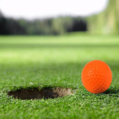 Indoor Outdoor Golf Training Foam Balls 12 Pack PU Soft Practice Accessories - Orange