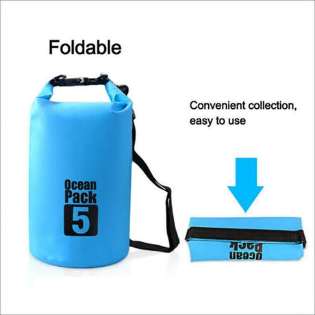 Orange Waterproof Bag Dry Sack Fishing Camping Canoeing Outdoor Sport 2/5/10/15/20/30 L - 20L