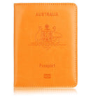 RFID Passport Holder Slim Leather Travel Wallet ID Card Cover Case for Men Women - Purple