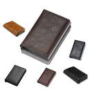 RFID Blocking Leather Card Wallet with Money Clip for Men Credit Holder - Carbon Fiber