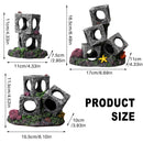 Fish Tank Shrimp Shelter House Square Stone Cave Aquarium Breeding Hiding Decor - 2 Squares