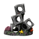Fish Tank Shrimp Shelter House Square Stone Cave Aquarium Breeding Hiding Decor - 2 Squares