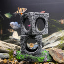 Fish Tank Shrimp Shelter House Square Stone Cave Aquarium Breeding Hiding Decor - 3 Squares