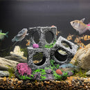 Fish Tank Shrimp Shelter House Square Stone Cave Aquarium Breeding Hiding Decor - 3 Squares