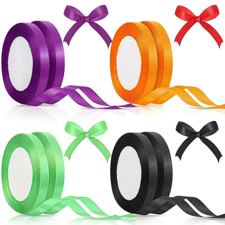 10mm Width Satin Hair Ribbon Wedding Party Decoration Gift Banquet 3m - Light Green