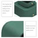 Dark Green Jewelry Box Ring Box Pair Compact Storage Box for Rings Accessories