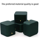 Dark Green Jewelry Box Ring Box Pair Compact Storage Box for Rings Accessories
