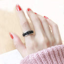 Spinner Rings Mens Womens Fidget Rotating Ring Silver Stainless Steel Size 10 - Silver