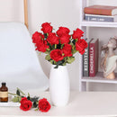 10pcs Artificial Silk Simulation Rose Flowers - Wedding Party Home Decorations - Gold