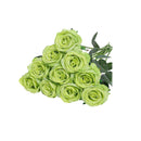 10pcs Artificial Silk Simulation Rose Flowers - Wedding Party Home Decorations - Gold