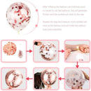 Rose Gold Birthday Balloon Party Decoration Set with Confetti Latex Foil Curtain
