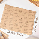 100pcs Sandwich Wrappers Oil Blotting Coated Paper Air Fryer Baking Parchment - Newspaper + Lemon Bear (Mixed)