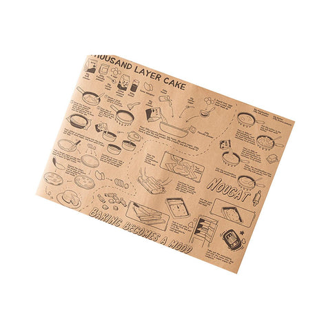 100pcs Sandwich Wrappers Oil Blotting Coated Paper Air Fryer Baking Parchment - Newspaper + Lemon Bear (Mixed)