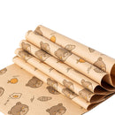 100pcs Sandwich Wrappers Oil Blotting Coated Paper Air Fryer Baking Parchment - Newspaper + Lemon Bear (Mixed)