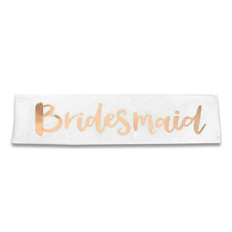 Bridal Party Sash Rose Gold Bride Bridesmaid Maid Honour Mother Hens Night Wear - Mother Of The Bride
