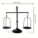 Black iron balance Scale candlestick decorative candle wedding Home Decor Gifts