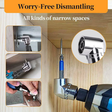 Socket Adapter Set Hex Shank to 1/4in 3/8in 1/2in Impact Driver Drill 3pcs - Black