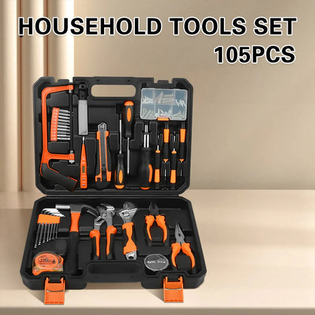 Home Hardware Tool Set Large 105-Piece Emergency Repair Kit Maintenance Tools