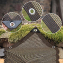 Breathable Sun Shade Sail Canopy Cover Curved Edge Patio Awning Outdoor Brown