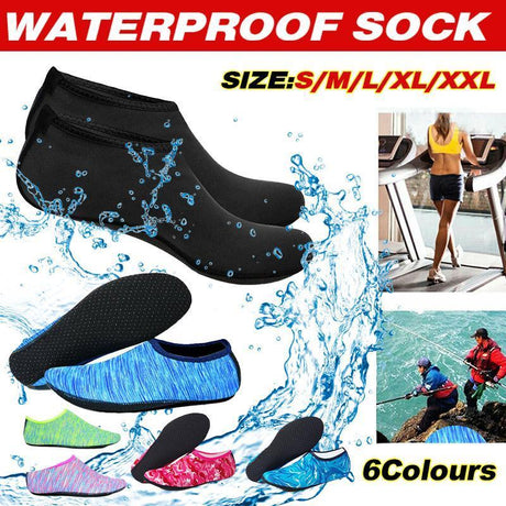 Unisex Water Shoes Slip On Aqua Socks Swim Surf Diving Yoga Exercise Reef Shoes - Camouflage Blue-M
