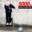 Telescopic Fishing Rod Lightweight Portable Sea Casting Rod Durable Glass Steel - Red