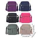 Ladies Shoulder Bag Nylon Fabric Lightweight Crossbody Small Casual Handbag - Grey