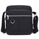 Ladies Shoulder Bag Nylon Fabric Lightweight Crossbody Small Casual Handbag - Grey