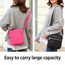Ladies Shoulder Bag Nylon Fabric Lightweight Crossbody Small Casual Handbag - Purple