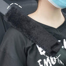 Winter Plush Shoulder Strap Cover Neck Cushion Pad for Comfortable Car Travel 2PCS - Grey
