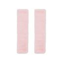 Winter Plush Shoulder Strap Cover Neck Cushion Pad for Comfortable Car Travel 2PCS - Milk Tea