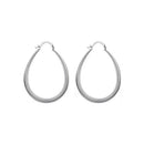 Elegant Teardrop Silver Filled Hoop Earrings 41mm Lightweight Fashion Jewelry