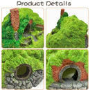 Resin Grass House Aquarium Ornament Natural Fish Tank Decoration Hideaway - A