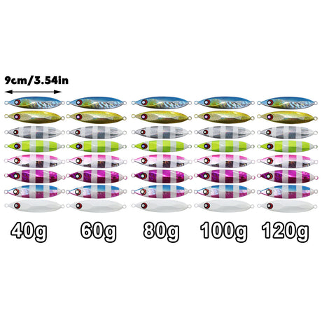 Fishing Lure Bait Set 8pcs Conical Boat Tackle Artificial Hard Bait Accessories - 80g