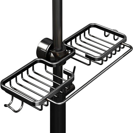 Multifunctional Faucet Shelf Kitchen Storage Sink Draining Basket Household Rack - Black