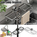 Multifunctional Faucet Shelf Kitchen Storage Sink Draining Basket Household Rack - Grey