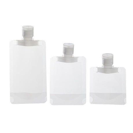 15PCS Reusable Cosmetic Travel Leakproof Pouch Set 30ml 50ml 100ml