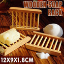 Natural Wooden Bamboo Soap Dish Tray Holder Storage Soap Rack Box