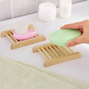 Natural Wooden Bamboo Soap Dish Tray Holder Storage Soap Rack Box