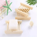 Natural Wooden Bamboo Soap Dish Tray Holder Storage Soap Rack Box