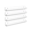 Acrylic Wall Shelves Set 4PCS Floating Display Storage Racks Clear for Home Use - Transparent